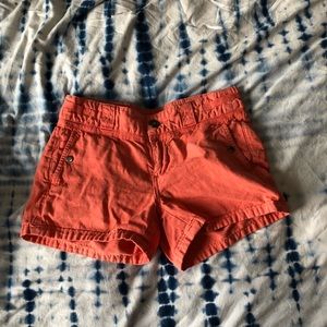 Anthropologie hei hei coral cargo shorts